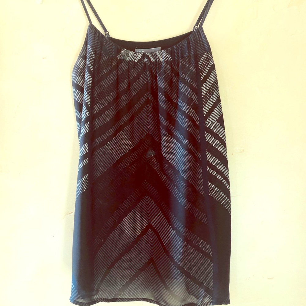 Vince 100% Silk Flowy Tank Top